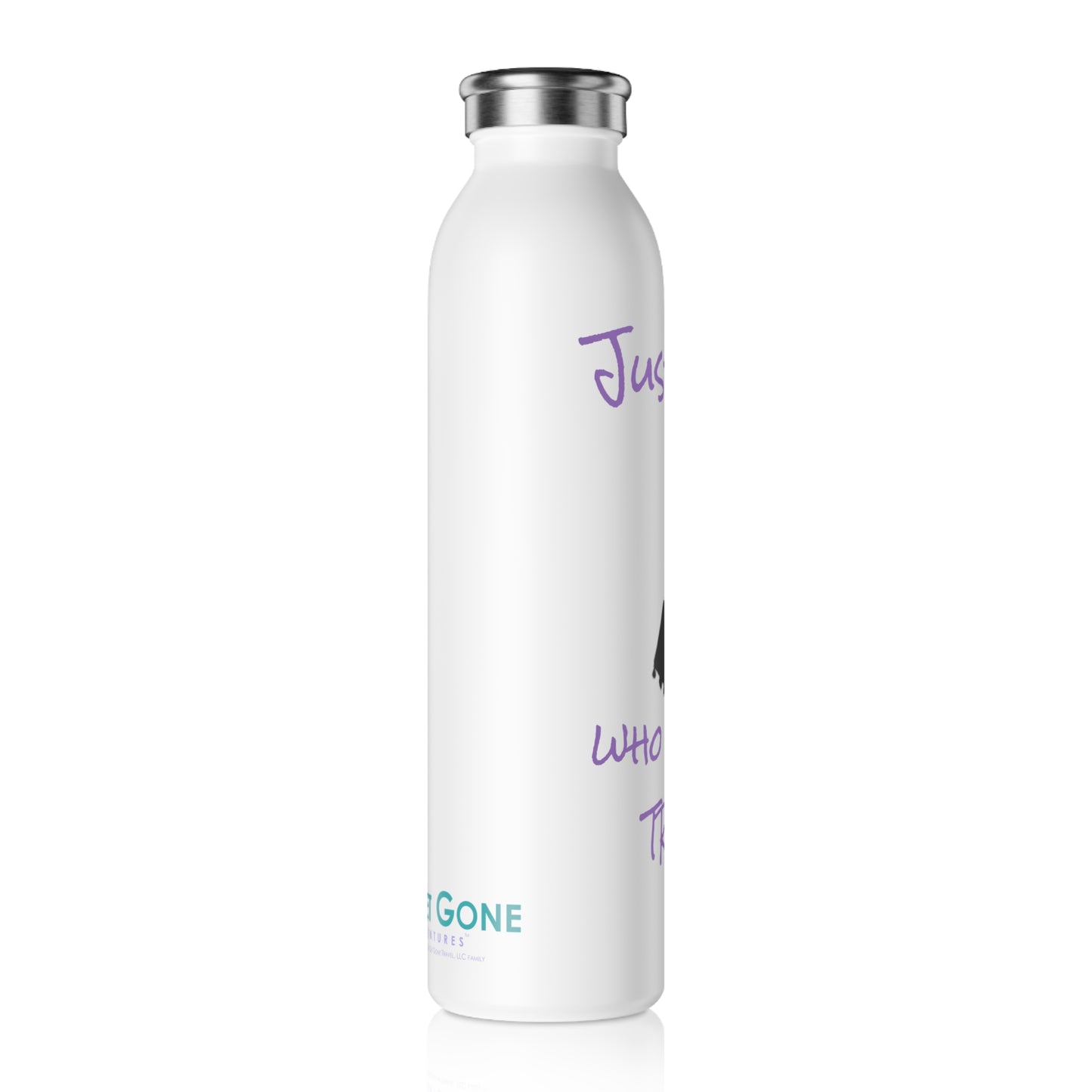 Just A Girl Who Loves to Travel Slim Water Bottle